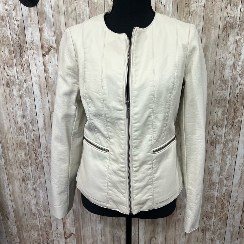 The Limited‎ Cream Jacket with High Collar